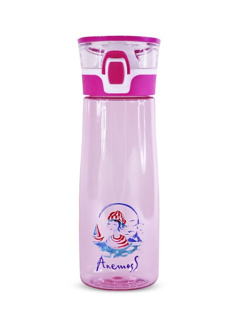 Anemoss Sailor Girl Tritan Water Bottle 600 ml / 20.2 oz, Healthy and Exclusive Design, Multi-functional and Durable Beverage Bottle, Ideal for Sports and Travel, BPA-Free, Pink Color