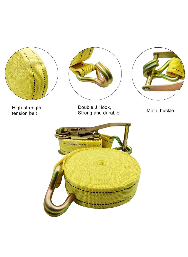3XR 3XR Heavy-Duty Ratchet Tie Down Strap – 5 Ton Capacity, 50mm x 10m Lashing Belt - Image 2