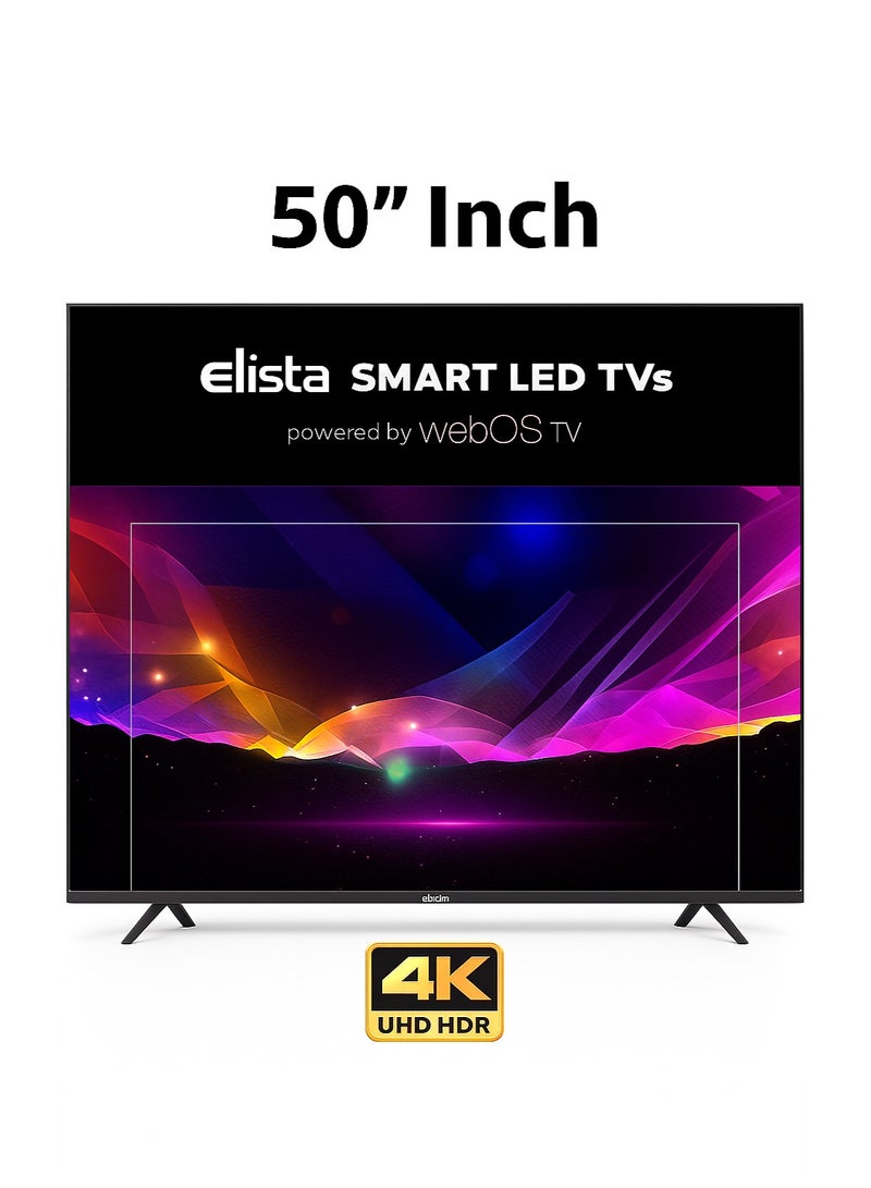 Elista 50-Inch 4K Ultra HD Smart LED TV (Model D50UHD4ELD) | WebOS Operating System, Magic Remote, HDR10, Dolby Audio, Built-in Wi-Fi, Netflix/Prime Video/YouTube Apps - Image 1
