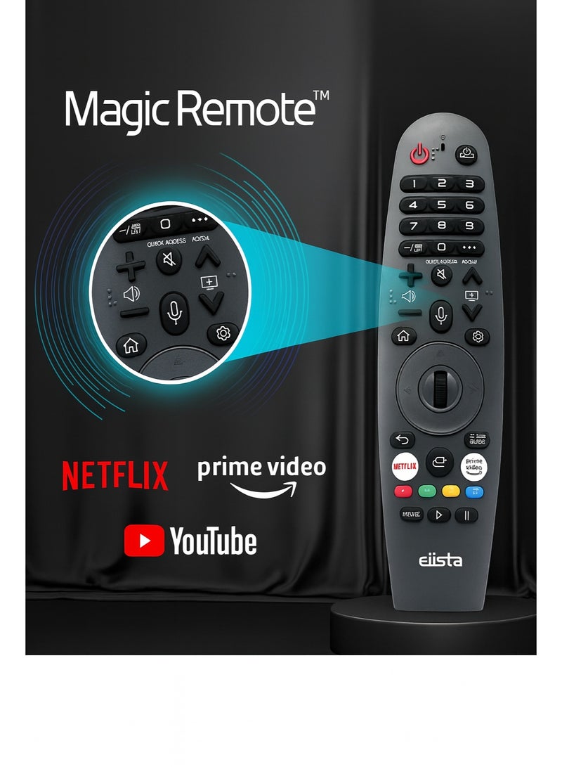 Elista 50-Inch 4K Ultra HD Smart LED TV (Model D50UHD4ELD) | WebOS Operating System, Magic Remote, HDR10, Dolby Audio, Built-in Wi-Fi, Netflix/Prime Video/YouTube Apps - Image 2