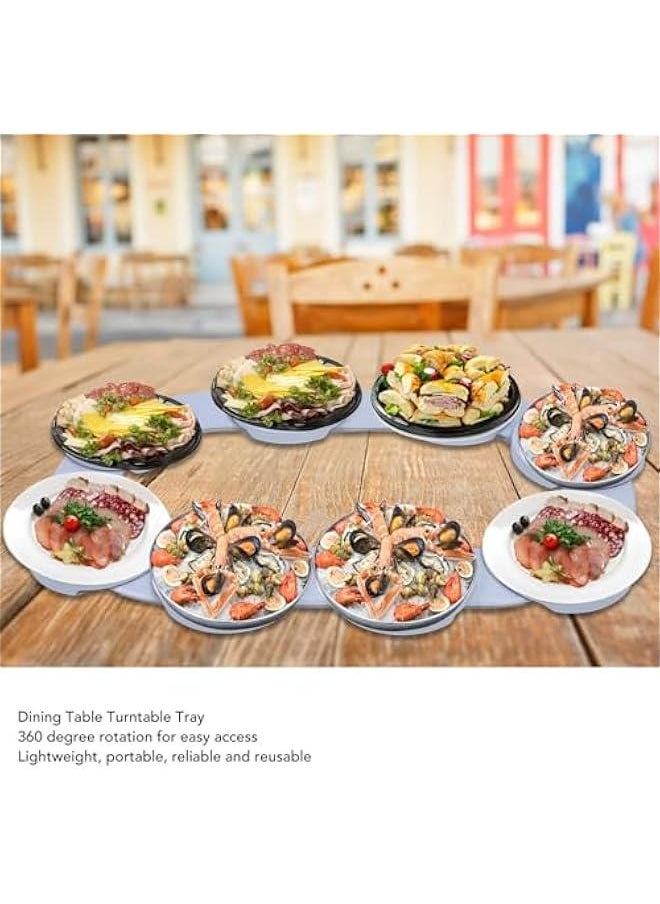 Turntable Tray, 360° Manual Swivel Dining Table Food Turntable Multifunctional Turntable Food Serving Train Portable Rotating Food Organizer Tray for Kitchen Dining Room Gatherings