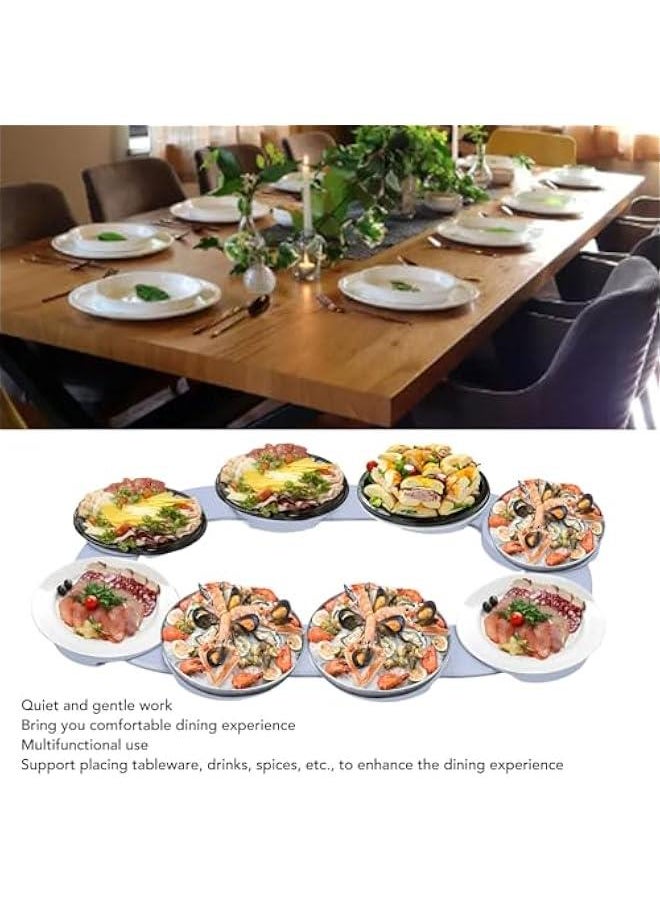 Turntable Tray, 360° Manual Swivel Dining Table Food Turntable Multifunctional Turntable Food Serving Train Portable Rotating Food Organizer Tray for Kitchen Dining Room Gatherings