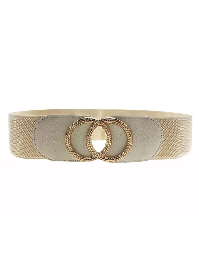 Swtddy 3 Pack Womens Vintage Wide Elastic Stretch Waist Belt For Dresses, Golden O Design Black+beige+camel, Suit For Waist Size 36"-45" - Image 2