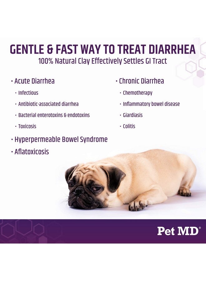 Pet MD Stool-Fix - Powdered Clay Anti Diarrhea for Dogs & Cats - Anti Diarrheal Treatment for Upset Stomach Relief, Promotes Normal Stool - 100g - Image 3