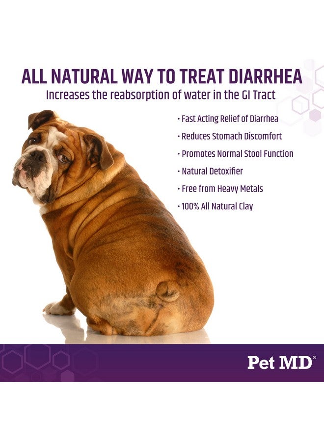 Pet MD Stool-Fix - Powdered Clay Anti Diarrhea for Dogs & Cats - Anti Diarrheal Treatment for Upset Stomach Relief, Promotes Normal Stool - 100g - Image 2