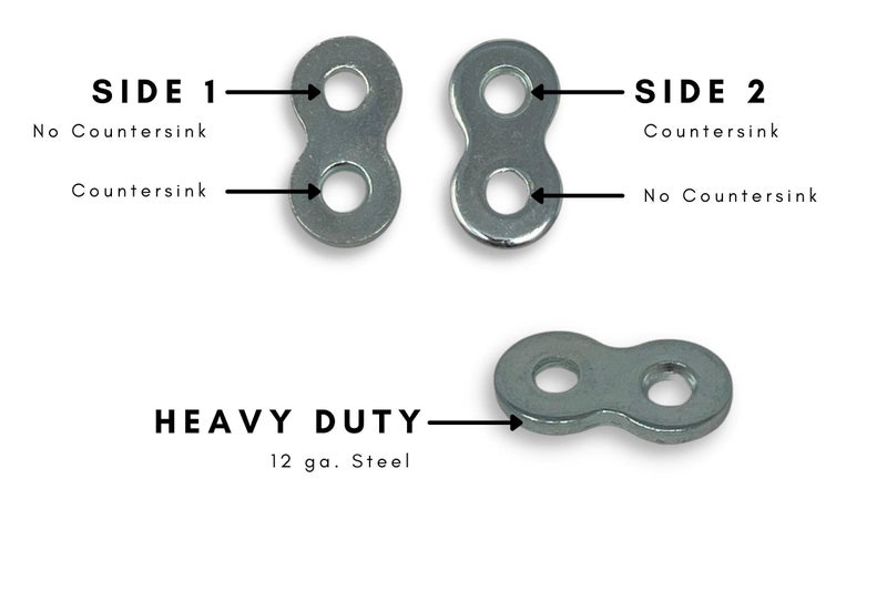 Balsam Point Workshop 20-Pack - Heavy Duty Figure 8 Table Top Connector or Desk Top Fastener Clip - 12 Gauge Steel - Image 2