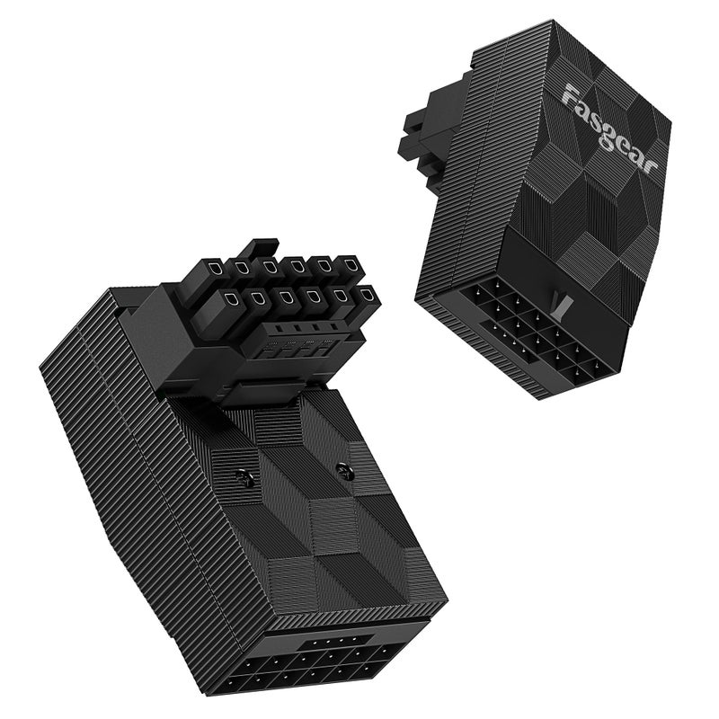 Fasgear 12VHPWR GPU Power Adapter 90 Degree 1 Pack Right Angle PCIe 50 16 124 pin 600W 12v 2x6 Connector for GeForce RTX 3090Ti 4070Ti 4080 4090 5070 Ti 5080 5090 Graphic Card Type B - Image 2