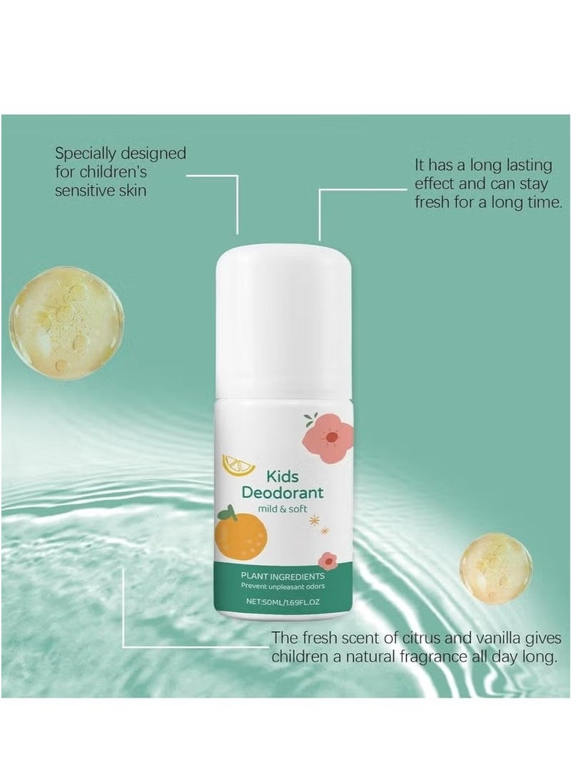 wiieey Deodorant for Kids u0026 Teens, Aluminum Free, Alcohol-Free, Paraben Free, 24 Hr Odor Protection, Clean Fresh Scent, Kids u0026 Tweens, Hypoallergenic Deodorant 50ml (white) - Image 2