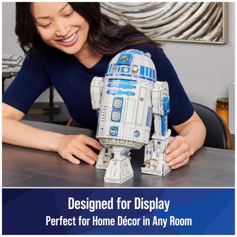 4D Build Star Wars R2-D2 Cardstock 3D Model Kit, Star Wars Gifts, Toys Desk DÃ©cor for Fans & Collectors, 201 Pieces, 3D Puzzles, Gift Ideas for Ages 12 & Up - Image 5