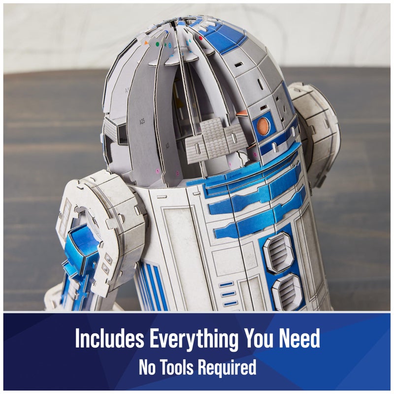 4D Build Star Wars R2-D2 Cardstock 3D Model Kit, Star Wars Gifts, Toys Desk DÃ©cor for Fans & Collectors, 201 Pieces, 3D Puzzles, Gift Ideas for Ages 12 & Up - Image 4