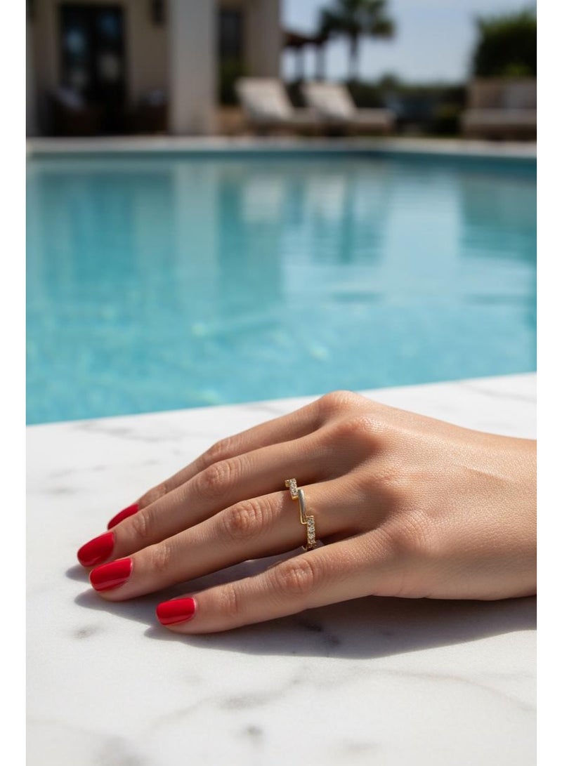 روبي آرت الذهب خاتم نسائي من الذهب الخالص عيار 18 قيراطًا، لمسة نهائية فاخرة وأسلوب أنيق - Image 2