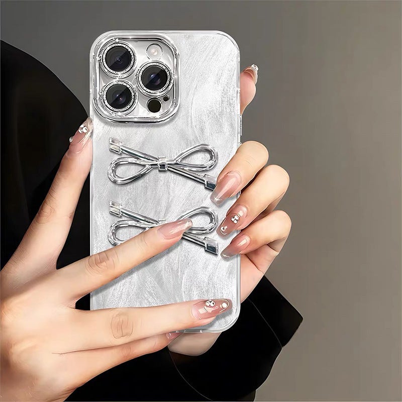 All-Inclusive Anti-Fall Bow Phone Case Suitable for Iphone17Promax Puppy Pendant Apple 16 Lanyard Crossbody - Image 4