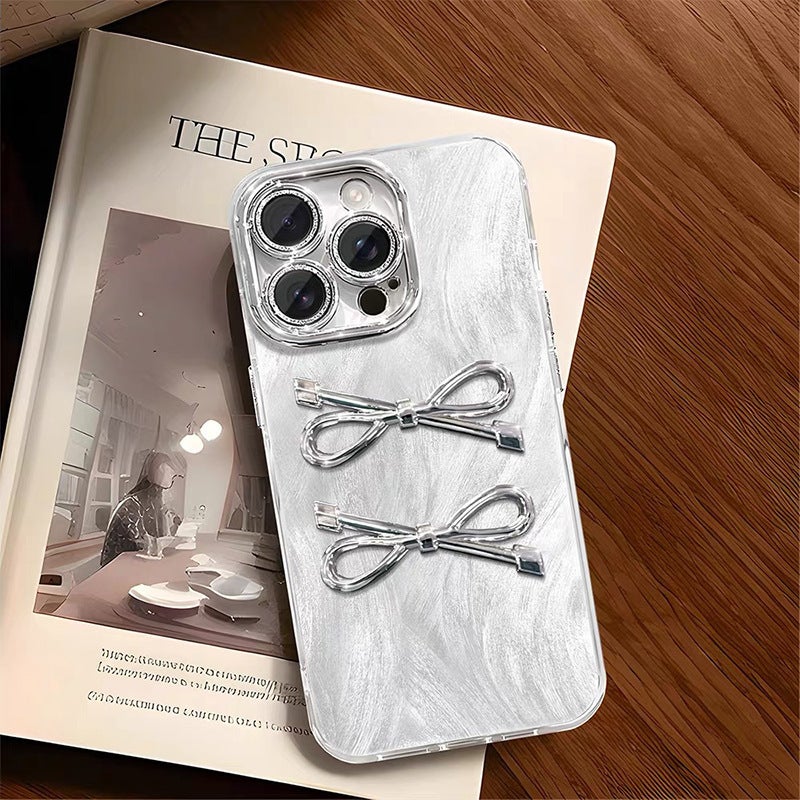 All-Inclusive Anti-Fall Bow Phone Case Suitable for Iphone17Promax Puppy Pendant Apple 16 Lanyard Crossbody - Image 3