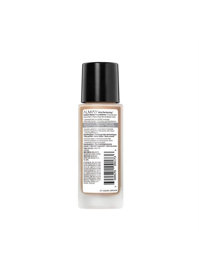 Almay Skin Perfecting Comfort Matte Foundation, Hypoallergenic, Cruelty Free, -Fragrance Free, Dermatologist Tested Liquid Makeup, Neutral Beige, 1 Fluid Ounce - Image 2
