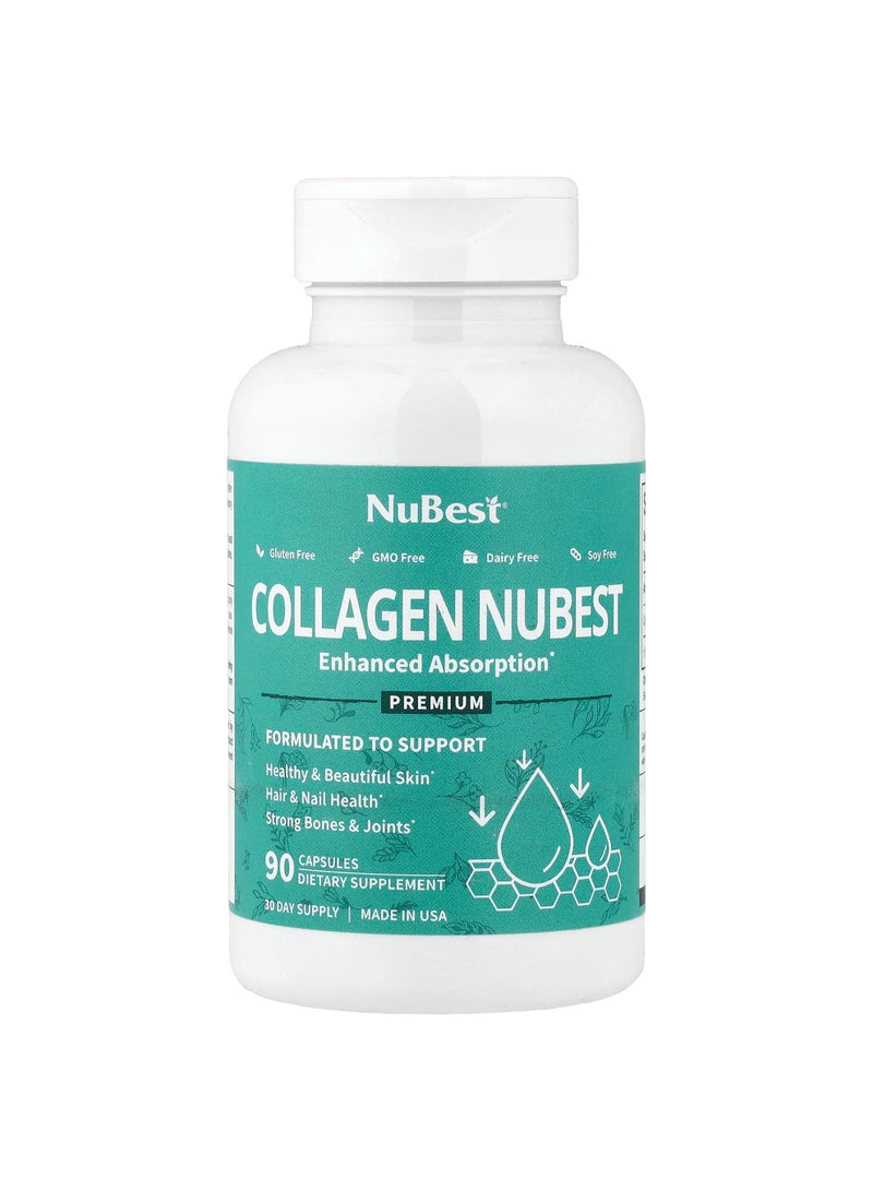 Collagen Enhanced Absorption, 90 Capsules (500 mg per Capsule)