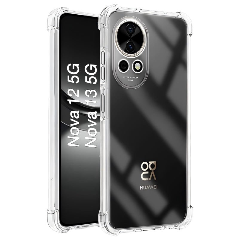 USTIYA Case for Huawei Nova 13 Nova 12 Clear TPU Four Corners MilitaryGrade Protection Cover Transparent Soft funda - Image 3