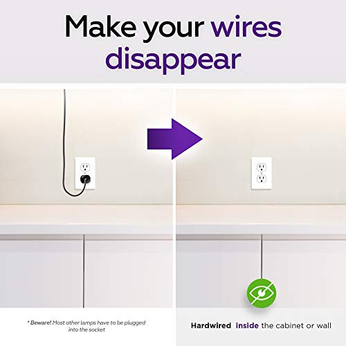 harrrrd Hardwired LED Under Cabinet Lighting - 8 Watt, 12", Dimmable, CRI>90, 3000K (Warm White), Under Cabinet Lights for Kitchen Wide Body, Long Lasting Metal Base with Frost Lens - Under Counter Lights - Image 3
