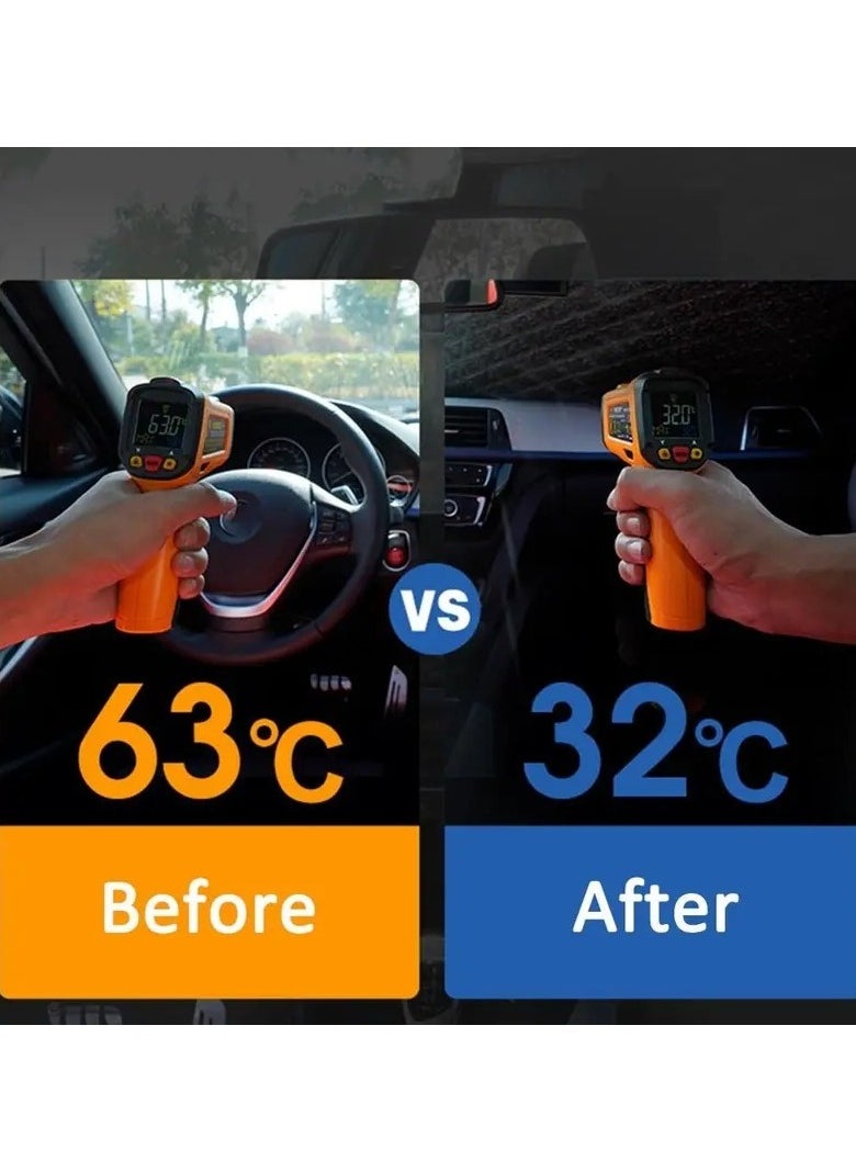 Pretocter Car Shade, 2pcs Front and Rear Windshield Sunshade ,Umbrella Shaped Car Sun Viso  - Image 2