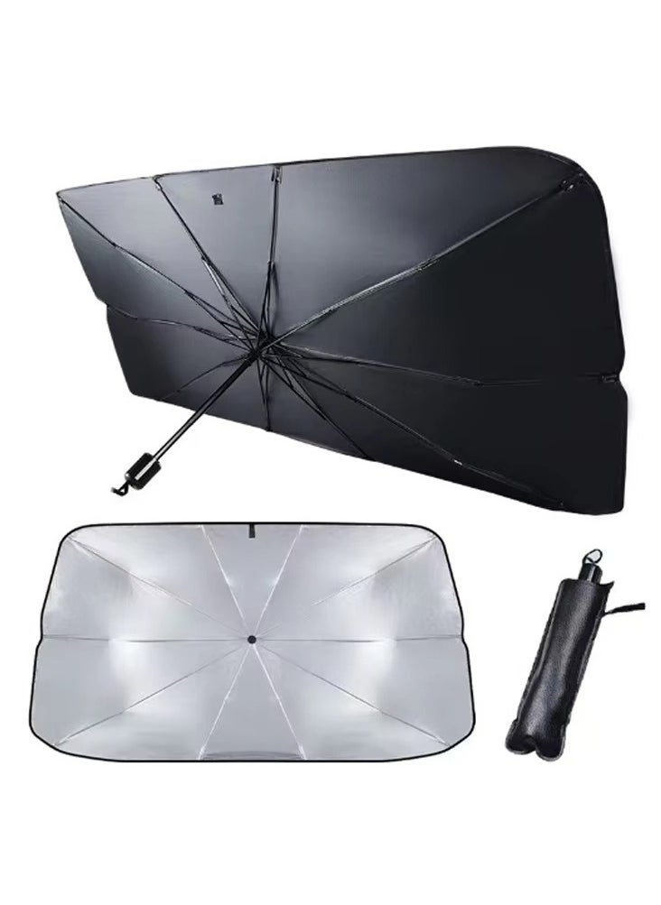 Pretocter Car Shade, 2pcs Front and Rear Windshield Sunshade ,Umbrella Shaped Car Sun Viso  - Image 4