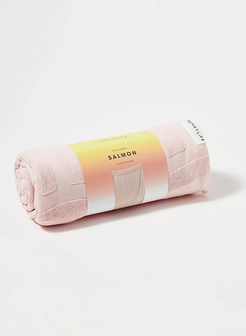 SUNNY LIFE Luxe Salmon Beach Towel
