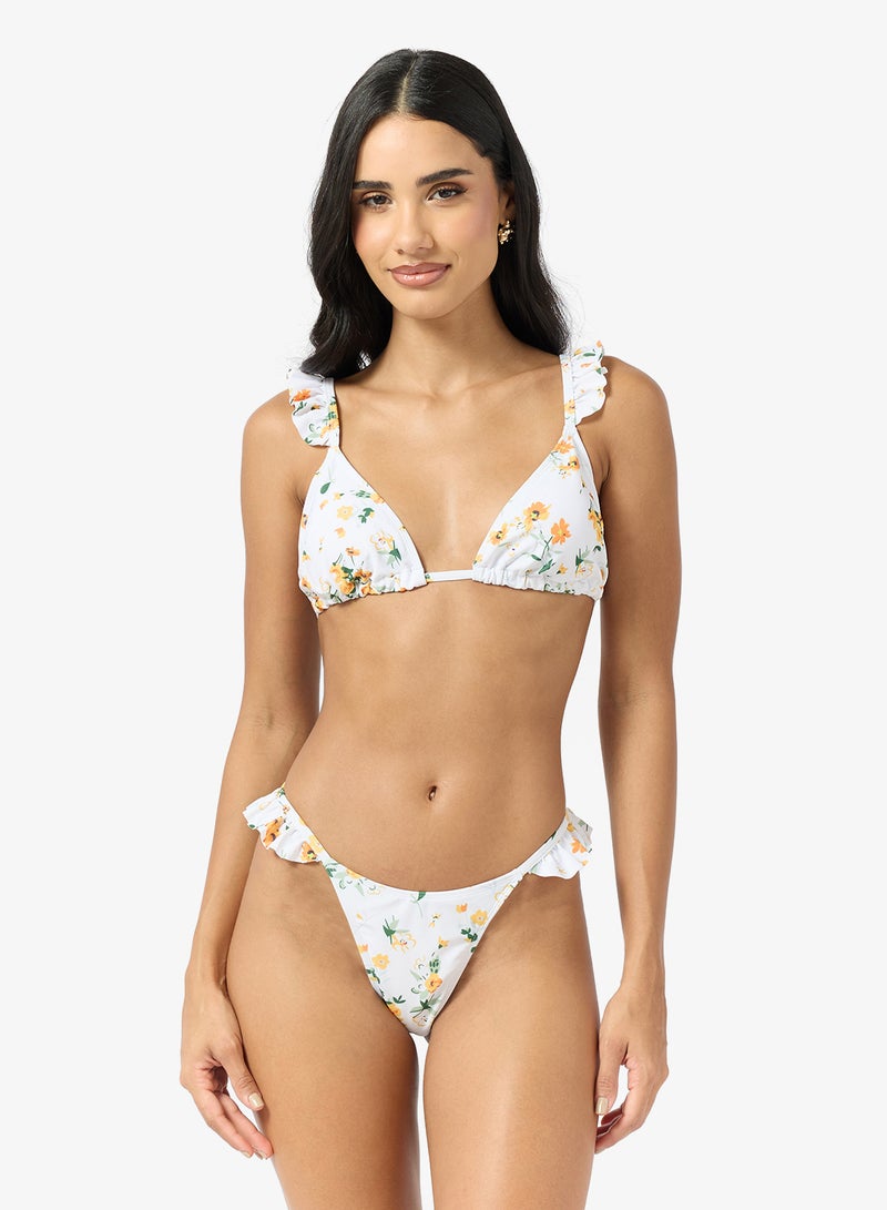 Ginger 3 PC Floral Bikini with Cover Up Set - Image 4