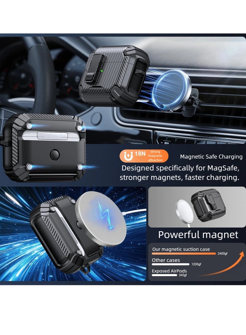 AirPods 4/AirPods Pro/AirPods Pro 2/AirPods Pro 3 protective case, magsafe，phone holder, pop-up headphone case,earphone protecter，headphone protecter，earphone case - Image 3