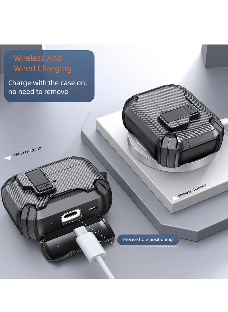 AirPods 4/AirPods Pro/AirPods Pro 2/AirPods Pro 3 protective case, magsafe，phone holder, pop-up headphone case,earphone protecter，headphone protecter，earphone case - Image 2