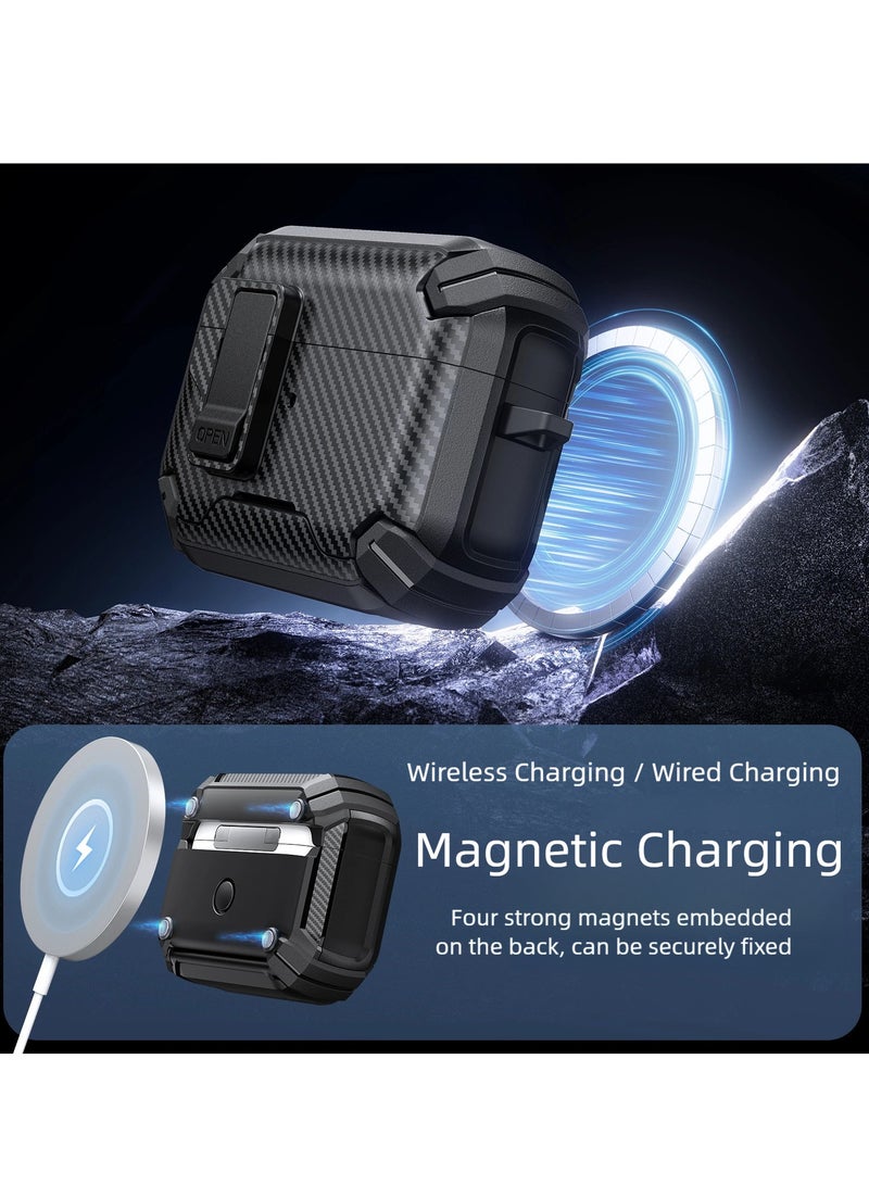 AirPods 4/AirPods Pro/AirPods Pro 2/AirPods Pro 3 protective case, magsafe，phone holder, pop-up headphone case,earphone protecter，headphone protecter，earphone case - Image 4