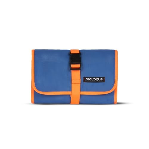 Provogue Trifold Toiletry Kit for Men and Women, Polyester Cosmetic kit, Travel Organiser Pouch with Foldable Design and Buckle Closure, Travel Accessory for Men and Women, Electric Blue - Image 1