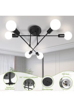 Mid Century Chandelier Modern Ceiling Lighting 6 Lights Adjustable Industrial Mount Pendant Light Fixture For Kitchen Living Dining Room Bedroom Foyer - pzsku/Z19F742B72CF9E917D8ADZ/45/_/1710036495/648ce28c-97d3-4609-9ca8-aca8b43e2e31