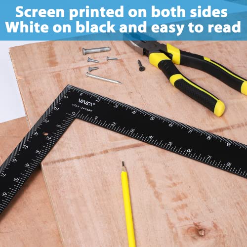 VINCA Carpenter Framing L Shape Square, SCLS-2416BK 16 inch x 24 inch, Steel Black Finished - Image 4