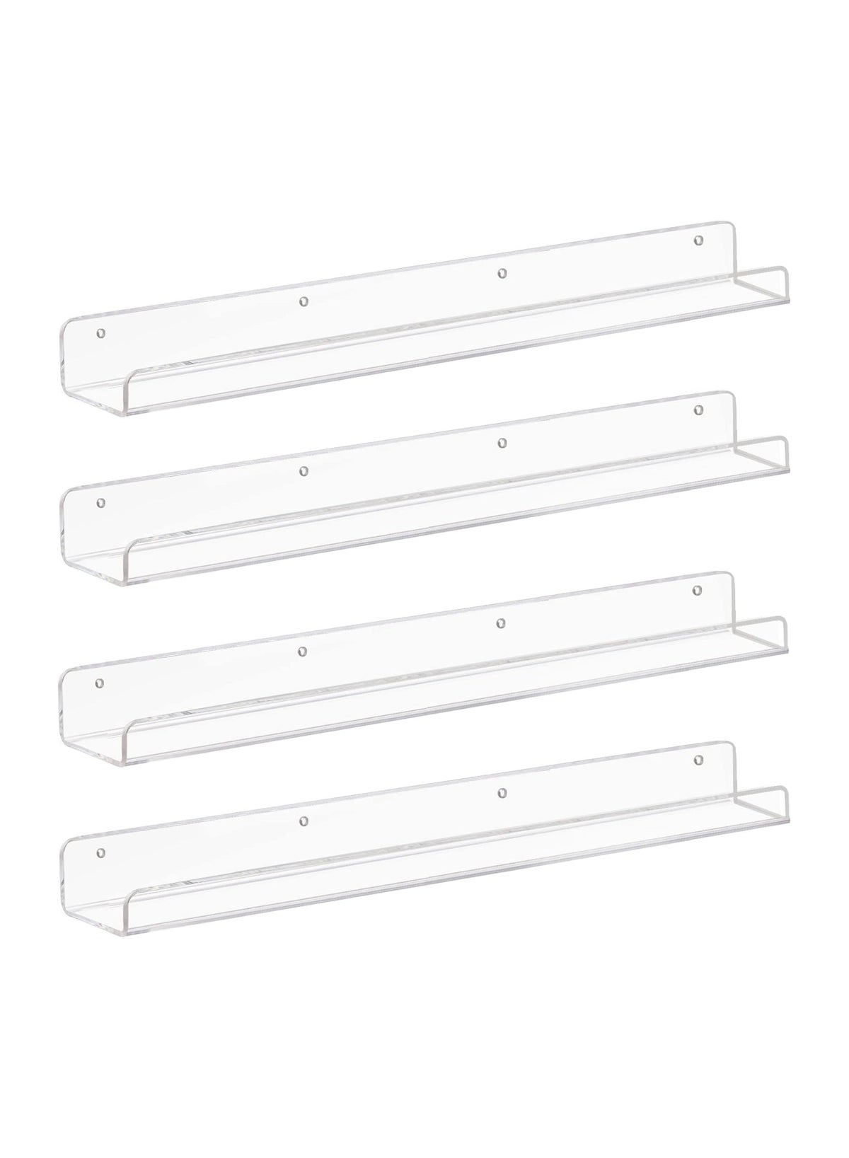 Transparent Math Shelf TPGP Clear Acrylic Floating Shelves 24 inches, Wall Bookshelf for Kids ...