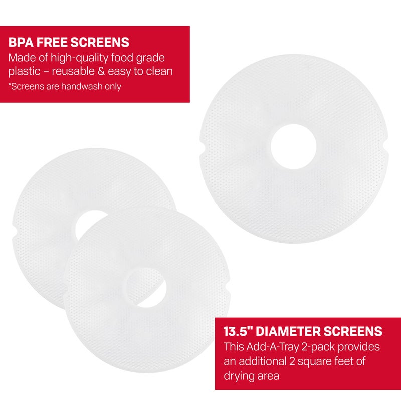 Nesco MS-2-6 Round Mesh 15 1/2" Clean-A- Screens Fits Food Dehydrators 2 Pack - Image 4
