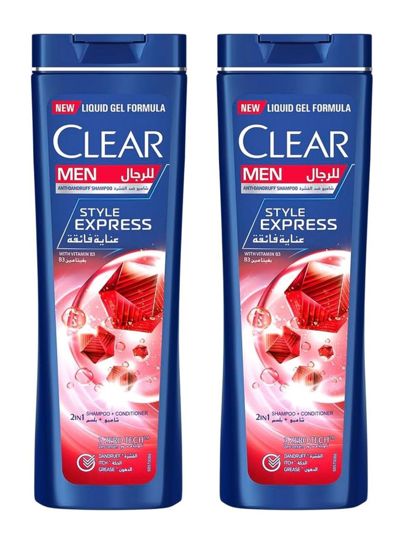 CLEAR Two Pieces of Anti-Dandruff Shampoo 2 in 1 Style Express for Men 190 ml - Image 2