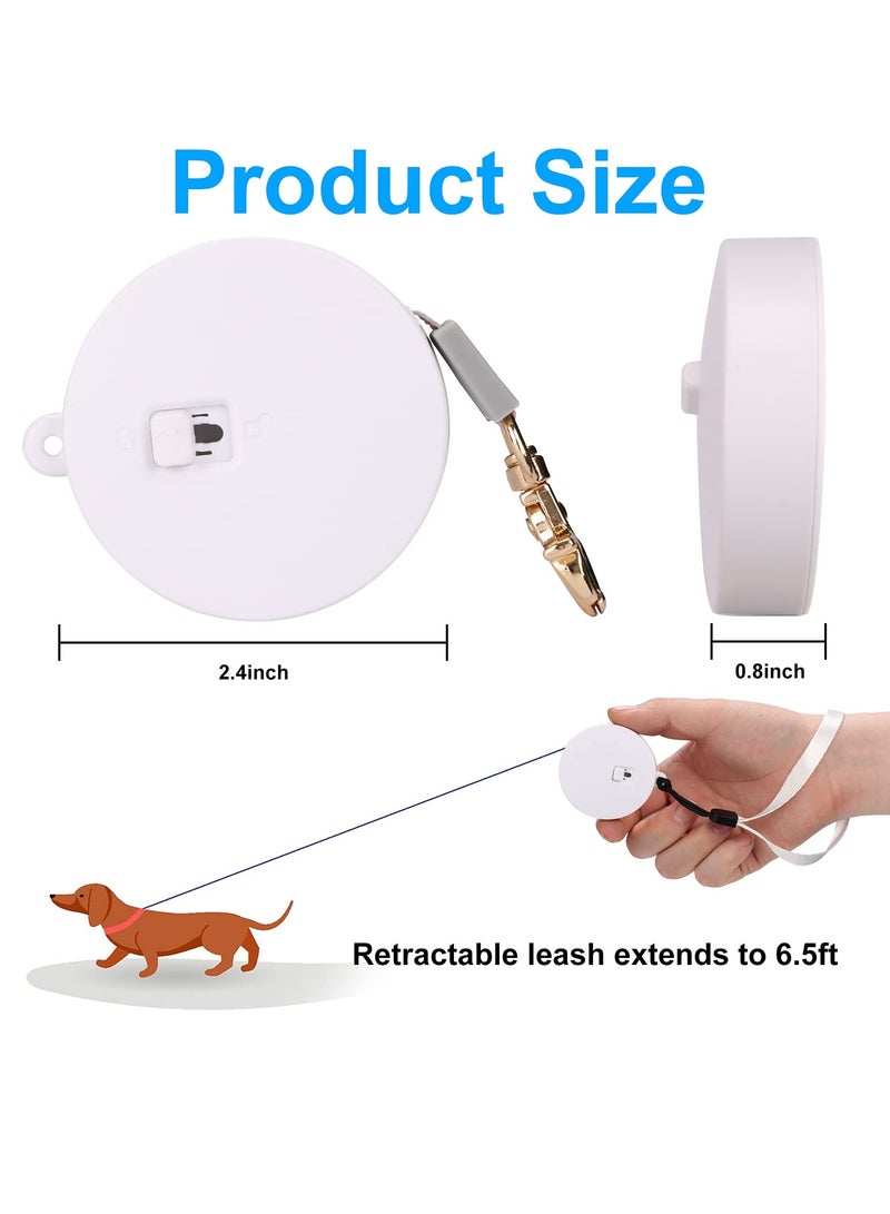 Generic Automatic Retractable Leash for Small Dogs and Cats - Anti-Pull, Durable Nylon Material, Mini Portable Design with Hands-Free Wrist Strap for One-Hand Operation (White)  - Image 2
