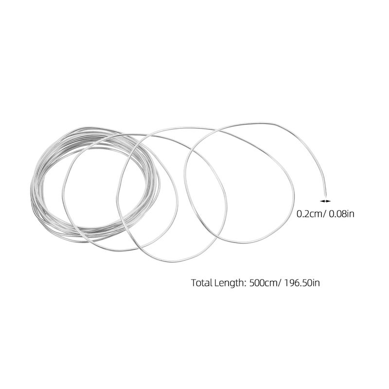 Flexible Aluminum Wire 2.0mm Silver 5 Meters for Jewelry Making, Bendable Metal Wire for Sculpting, DIY Beading and Handmade Accessories in Arts and Crafts - Image 2