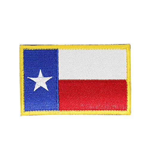BirchRiver BirchRiver 3x 2 Texas State Flag Patch Embroidered Emblem Tactical Backpack Bag  Backing Hook and Loop