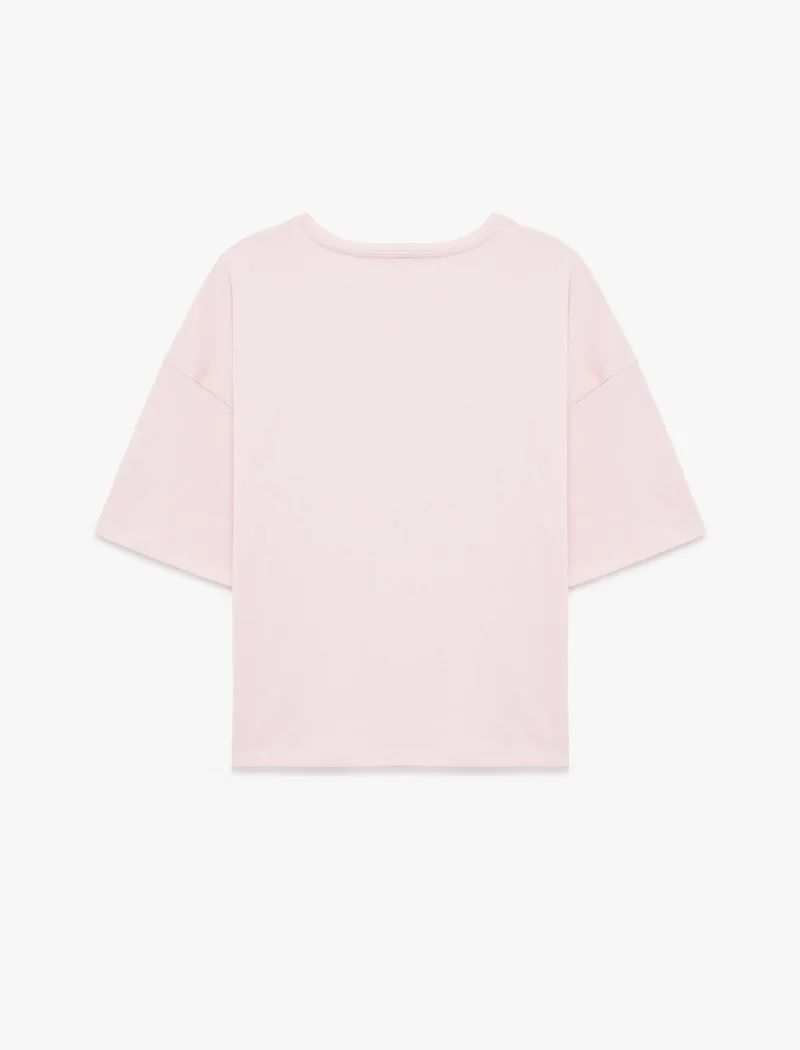 Koton  Embellished Short Sleeves T-Shirt for Women | Best Price UAE