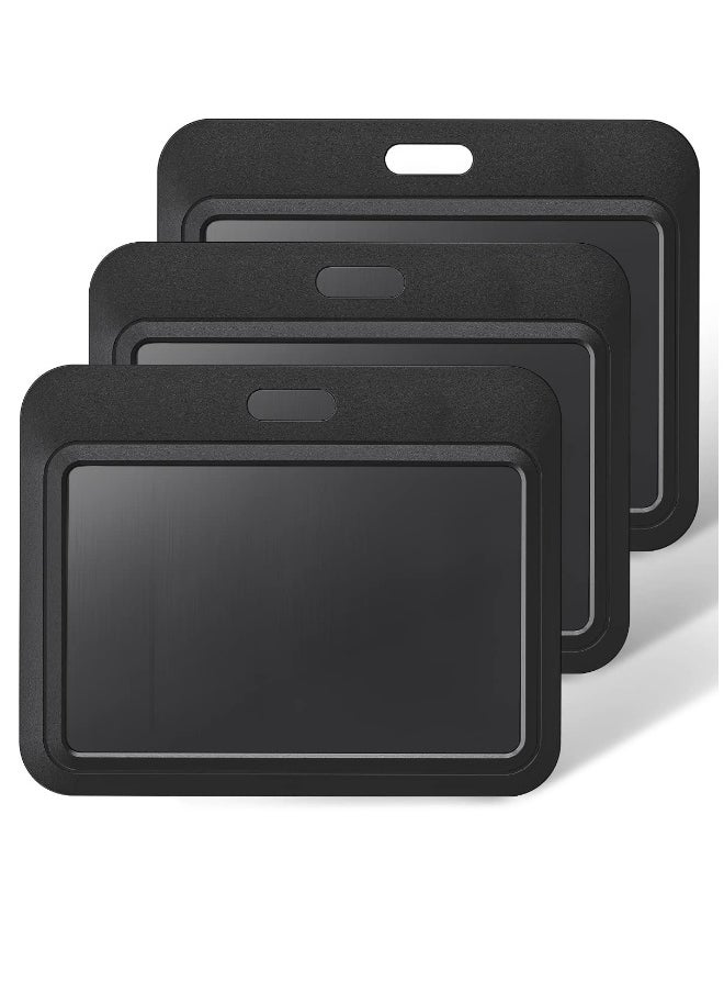 Generic Sliding ID Badge Holder, Black Horizontal Plastic Card Case, with Clear Window Card Protector Pouch, for Office, School ID, Proximity Key Cards, Driver’s Licenses and Passes (6 Pcs)  - Image 1