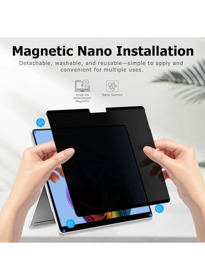 Magnetic Privacy Screen for Surface Pro 12 inch (2025), Anti-Glare, 30° Side View Protection, Washable & Reusable Filter, Bubble-Free Installation - Image 5