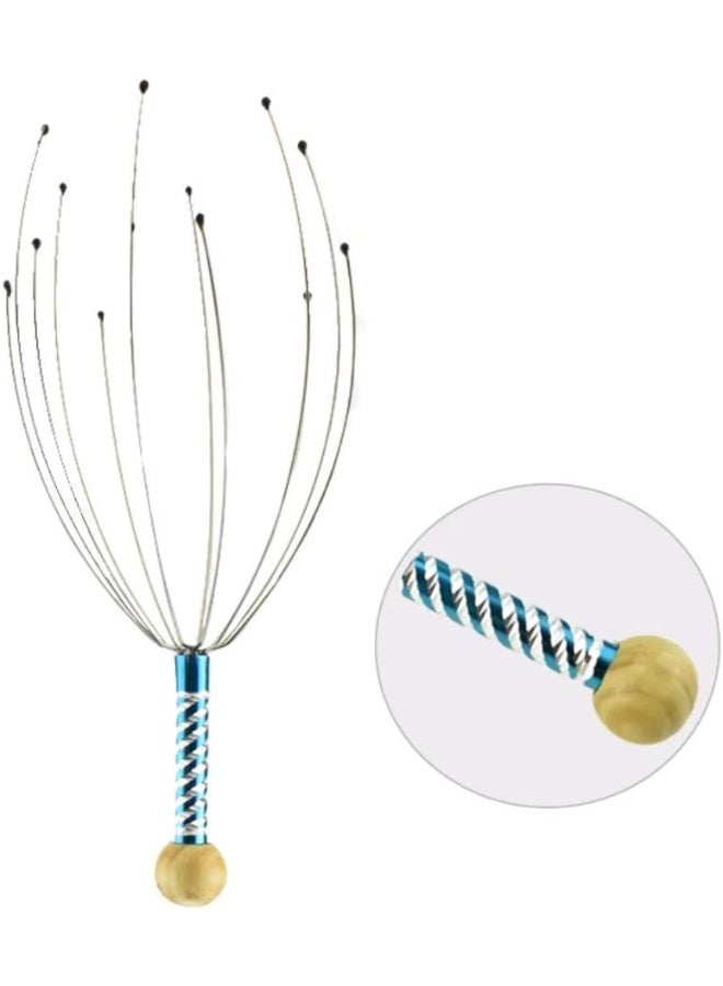 MN67 Hand Scalp Massager Manual Head Massage Hand Held Scalp Head Massager Pain Relief And Hair Growth, Head Massager Neck Massage Octopus Scalp Stress Relax Spa Therapy Dealing (pack of 1) - Image 1