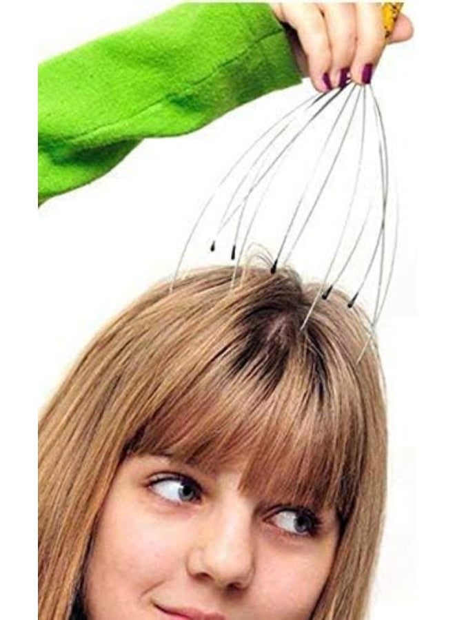 MN67 Hand Scalp Massager Manual Head Massage Hand Held Scalp Head Massager Pain Relief And Hair Growth, Head Massager Neck Massage Octopus Scalp Stress Relax Spa Therapy Dealing (pack of 1) - Image 5