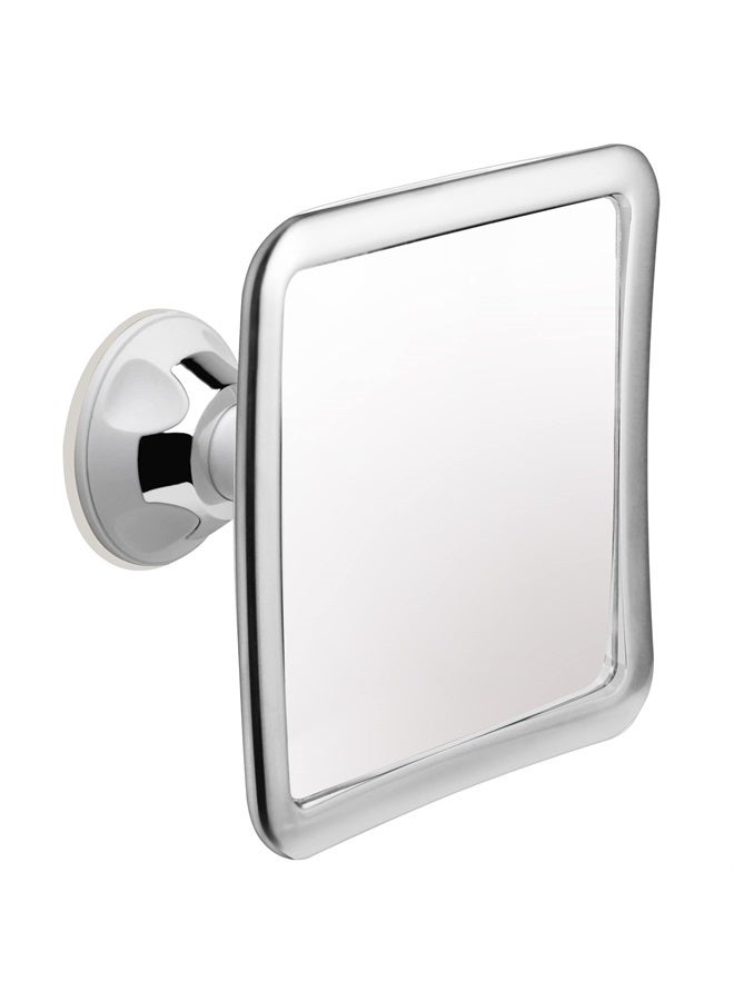 Mirrorvana Fogless Shower Mirror for Shaving with Upgraded Suction, Anti Fog Shatterproof Surface and 360° Swivel, 6.3" x 6.3" (Chrome) - Image 1