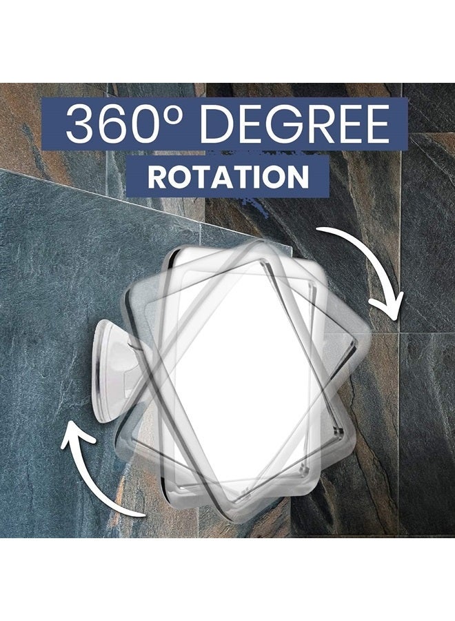 Mirrorvana Fogless Shower Mirror for Shaving with Upgraded Suction, Anti Fog Shatterproof Surface and 360° Swivel, 6.3" x 6.3" (Chrome) - Image 5