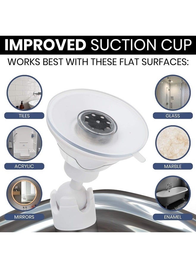 Mirrorvana Fogless Shower Mirror for Shaving with Upgraded Suction, Anti Fog Shatterproof Surface and 360° Swivel, 6.3" x 6.3" (Chrome) - Image 4