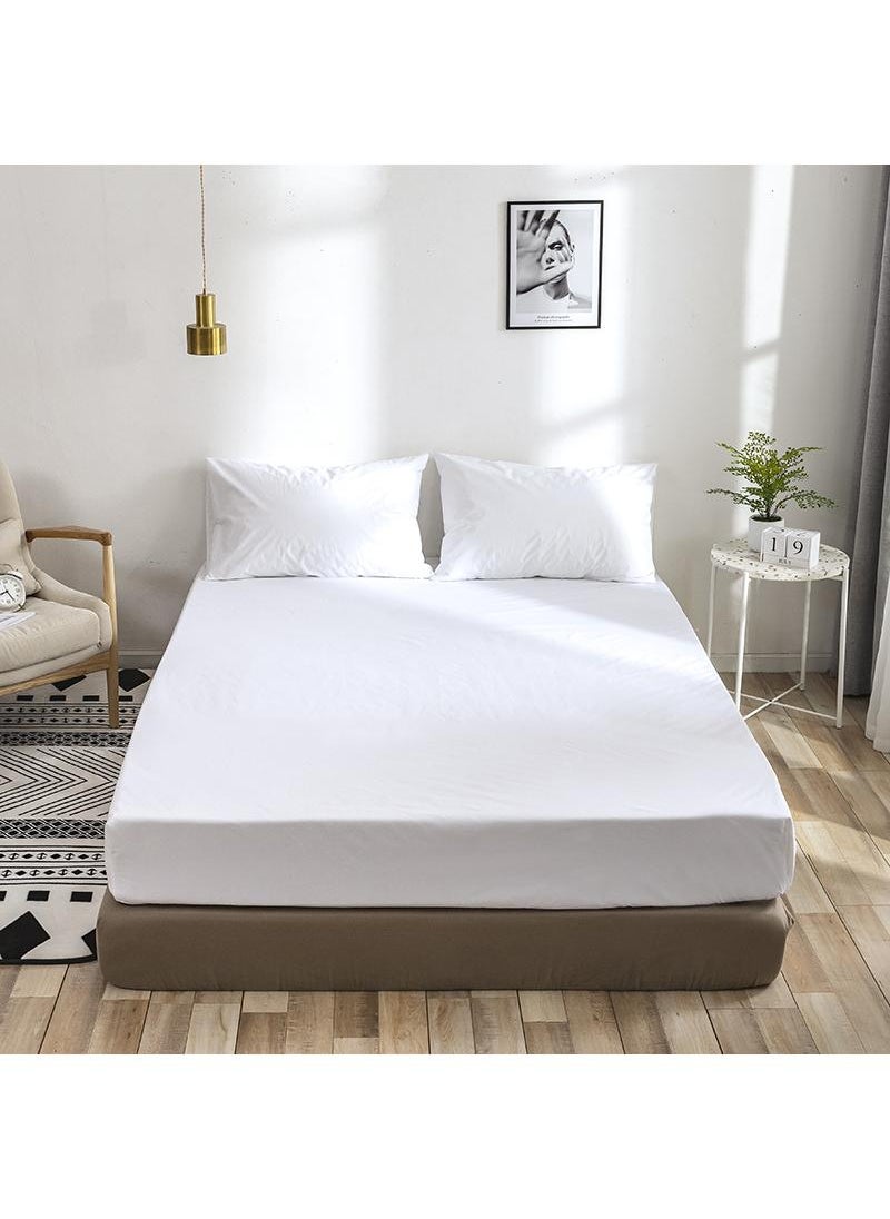 Y&D 3-Piece Solid Color Bed Sheets Set Waterproof Breathable Mattress Cover  - Image 1