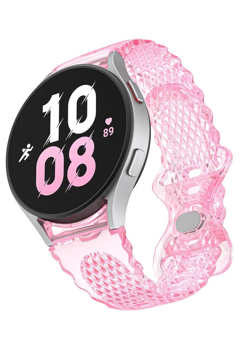 Excefore No Gap Transparent Hard TPU Strap Replacement, Compatible for Samsung Watch Bands, Galaxy Active 2 Band, Band Compatible with Samsung Galaxy Watch Bands 40mm 44mm, 4 Pcs  - Image 4