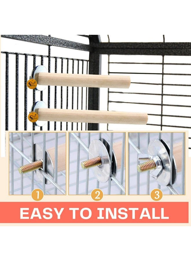 سايج سكوير مجموعة مجثمات الطيور الخشبية الطبيعية - 6 و10 بوصات | مثالية للتمرين واللعب والتدريب وتحسين الأقفاص ومنع مشاكل القدم | مناسبة للعصافير والببغاوات والبادجي والكوكاتيل | عبوة من قطعتين - Image 5