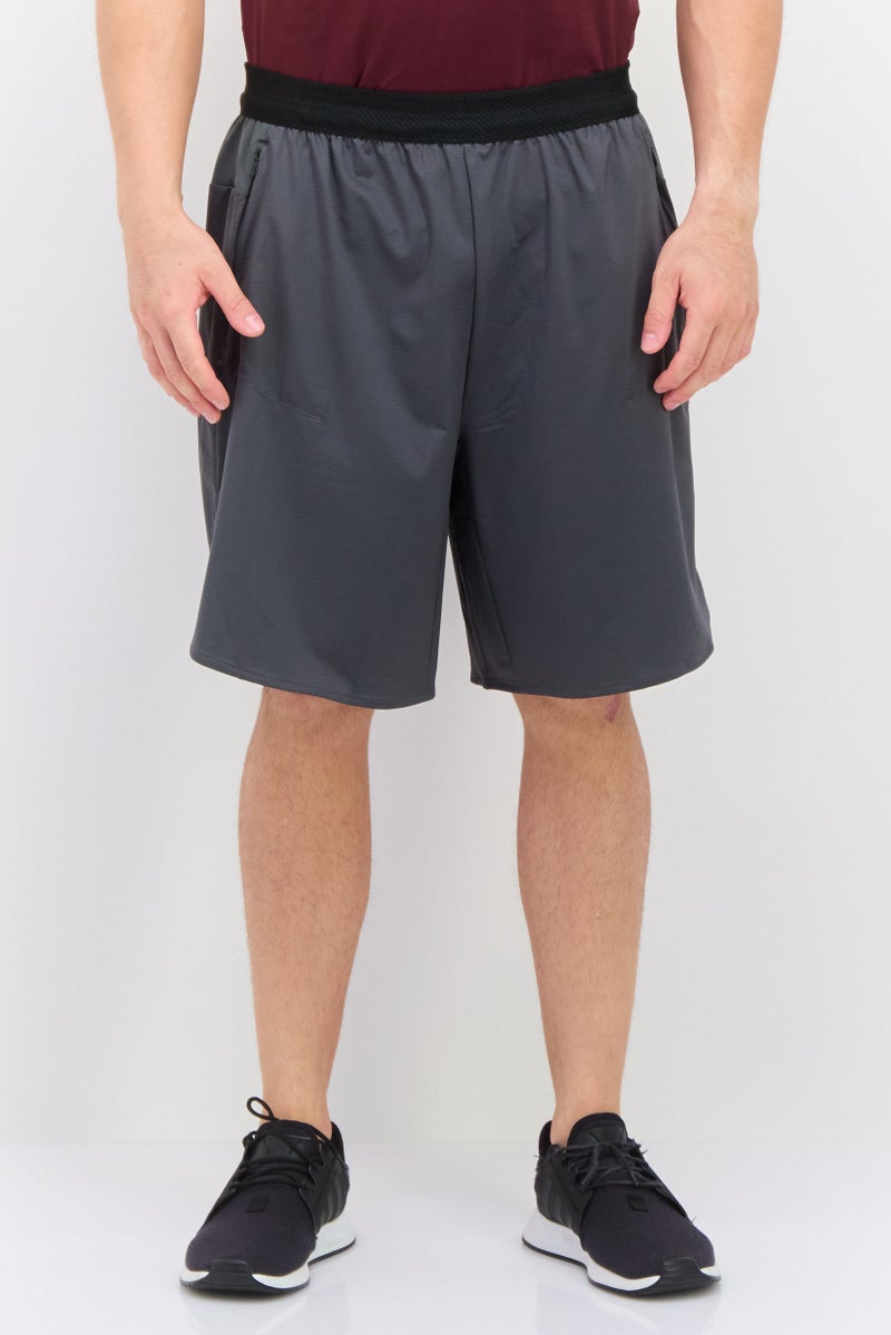 Adidas Men Sportswear Fit 9 Inseam Training Shorts, Grey - Image 1