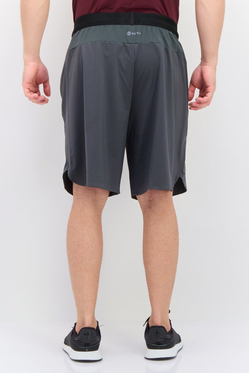 Adidas Men Sportswear Fit 9 Inseam Training Shorts, Grey - Image 3